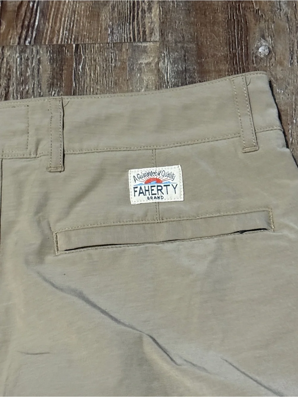 Faherty All Day Shorts Men's 30 Tan High Rise Everyday Casual Wear